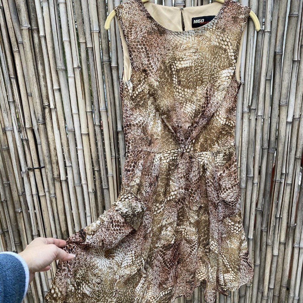M60 MISS SIXTY snake print career Sleeveless Dress